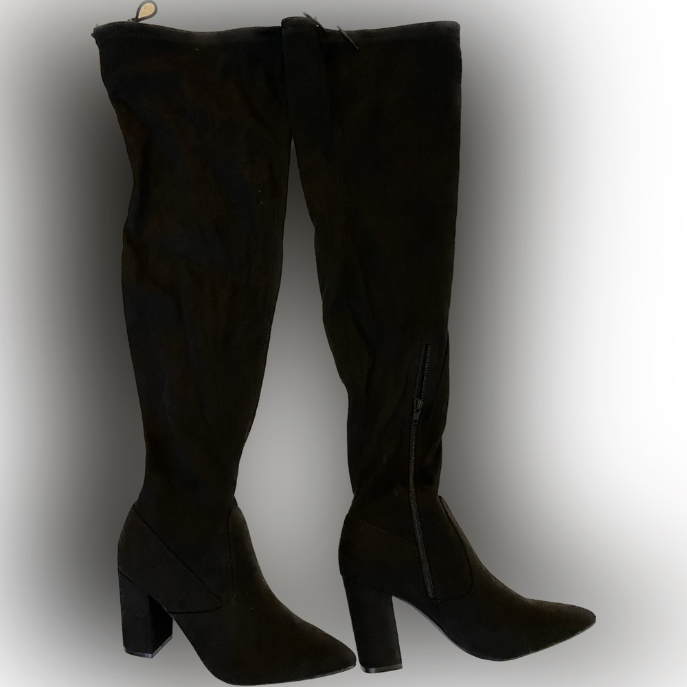 OTK faux suede black boots